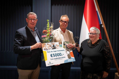 Live audiodescriptie in Theater de Kampanje winnaar Kees de Jager Inclusieprijs