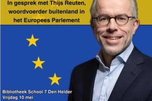 GroenLinks-PvdA Europarlementariër Thijs Reuten komt 10 mei naar Den Helder